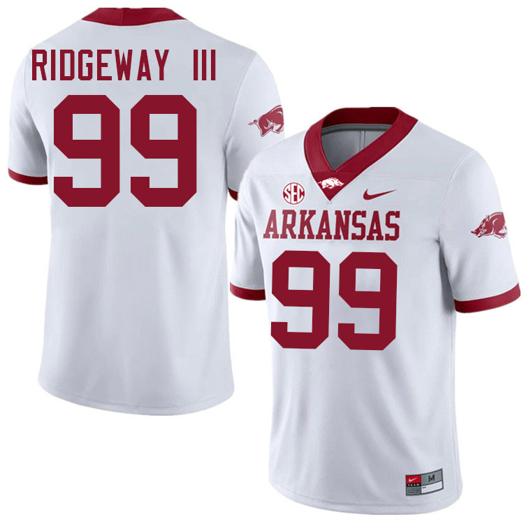 John Ridgeway III Arkansas Jersey,Arkansas Razorbacks #99 John Ridgeway III Jersey Youth-White